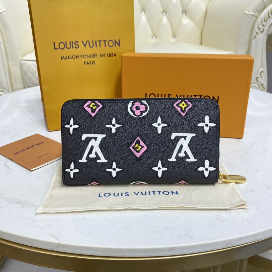 #m80683 l**is V*t*n wild at heart zippy wallet