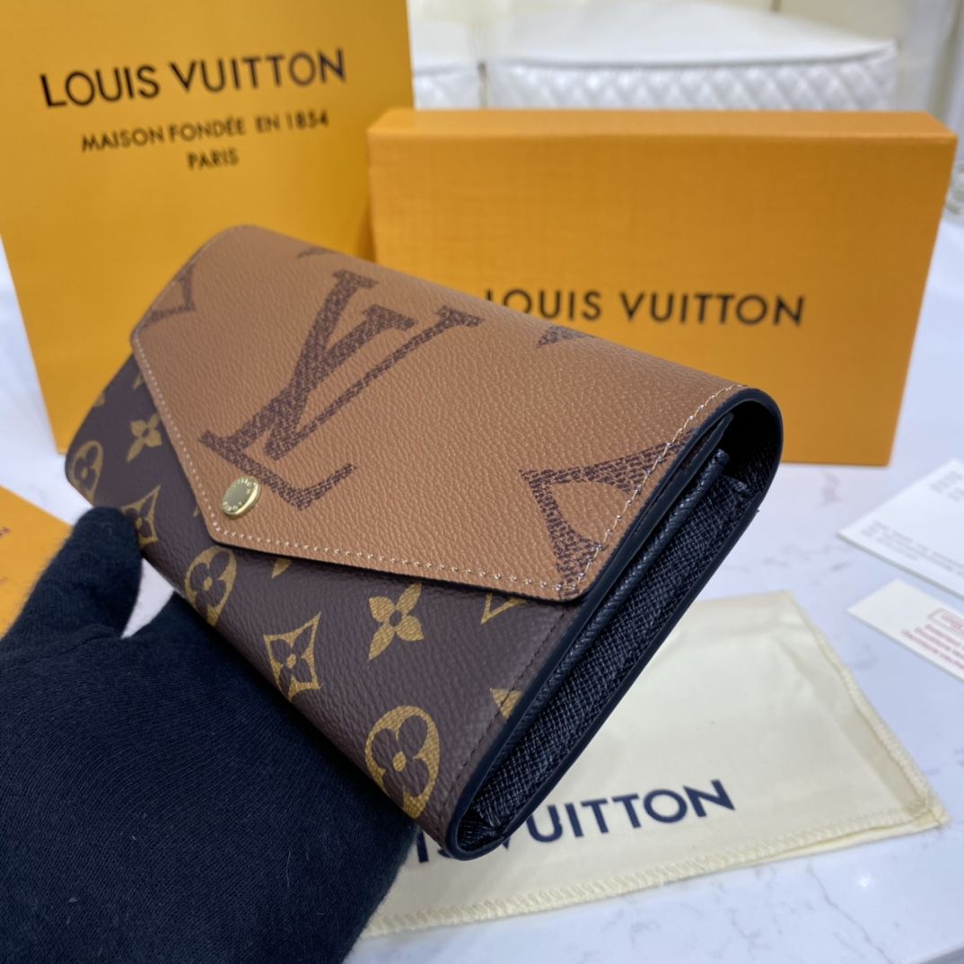 #m80726 l**is V*t*n monogram reverse sarah wallet