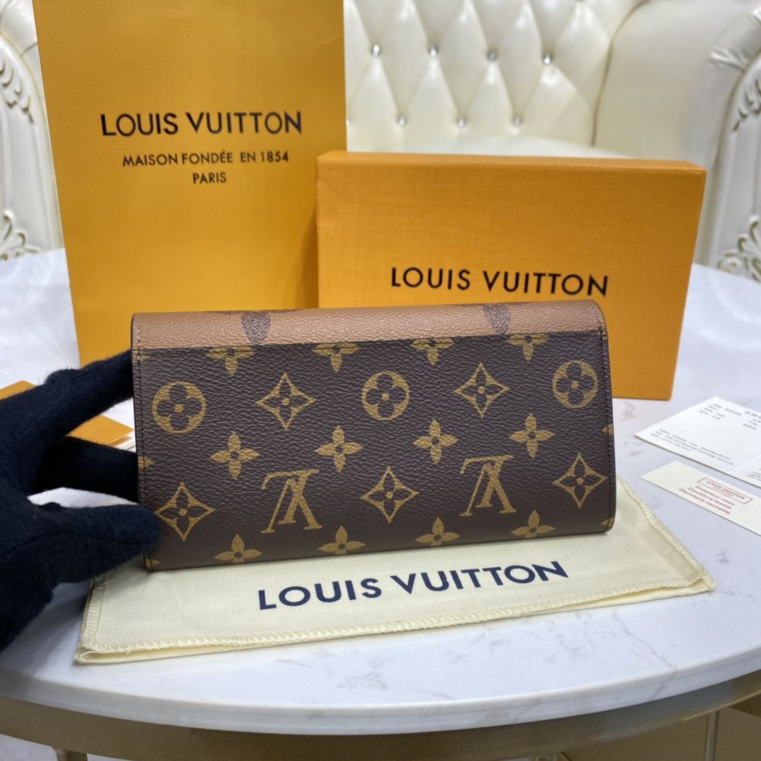 #m80726 l**is V*t*n monogram reverse sarah wallet