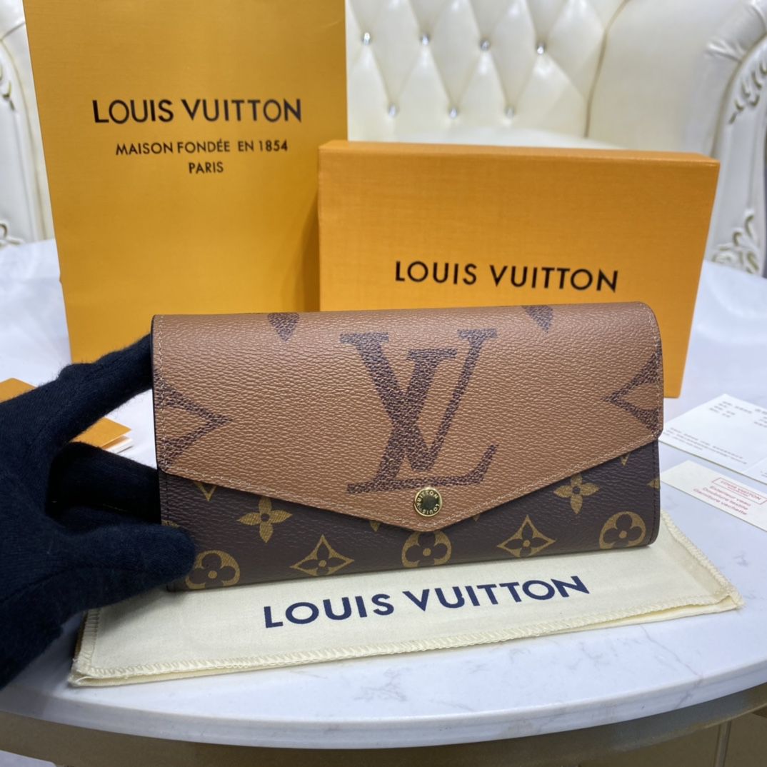 #m80726 l**is V*t*n monogram reverse sarah wallet