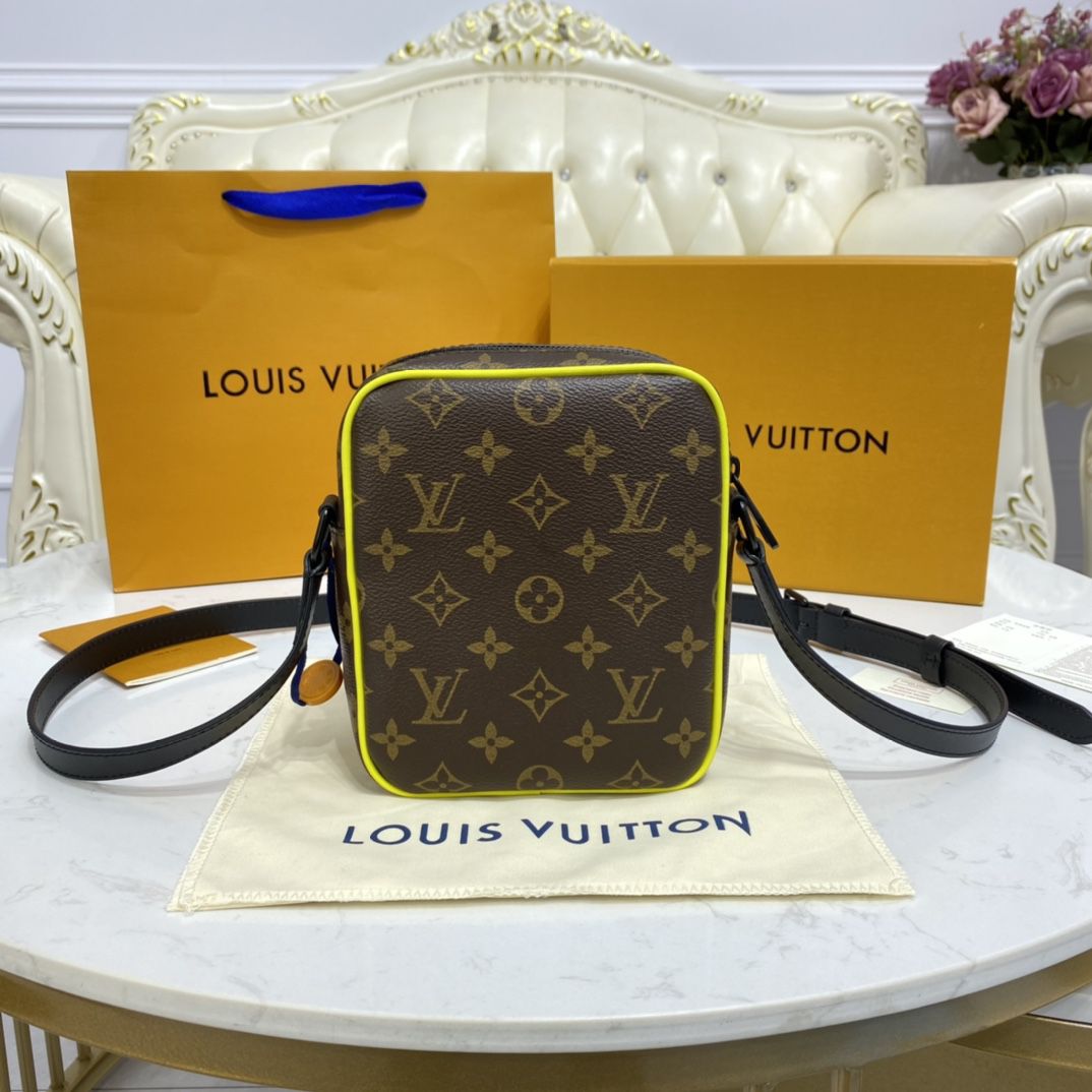 #m80793 l**is V*t*n monogram macassar christopher wearable wallet-yellow