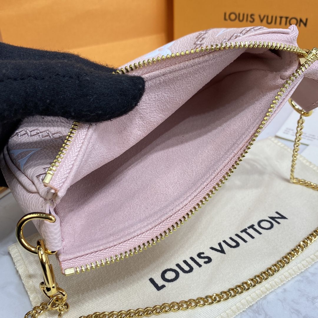 #m81140 l**is V*t*n monogram empreinte broderies mini pochette accessoires