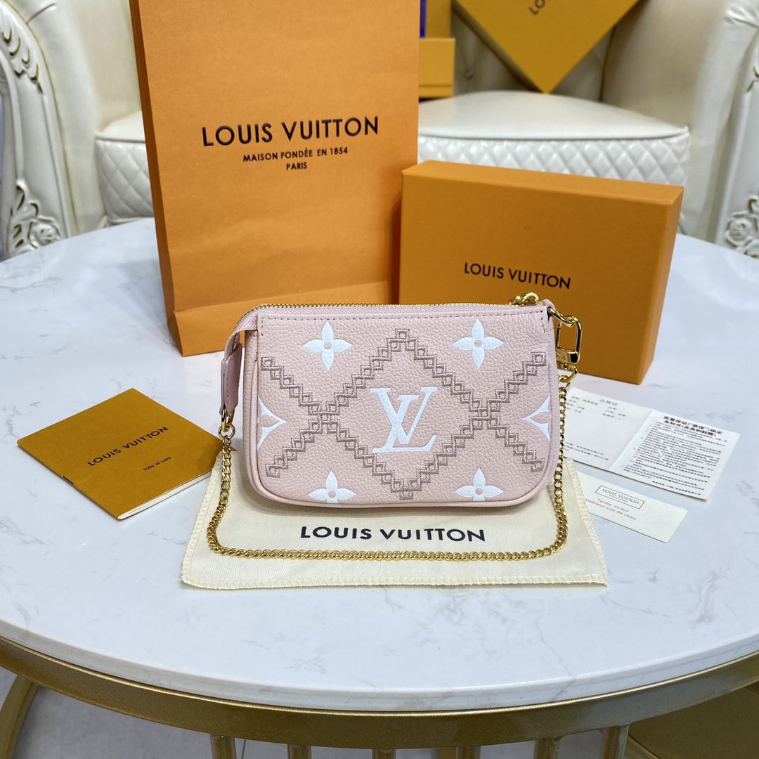 #m81140 l**is V*t*n monogram empreinte broderies mini pochette accessoires