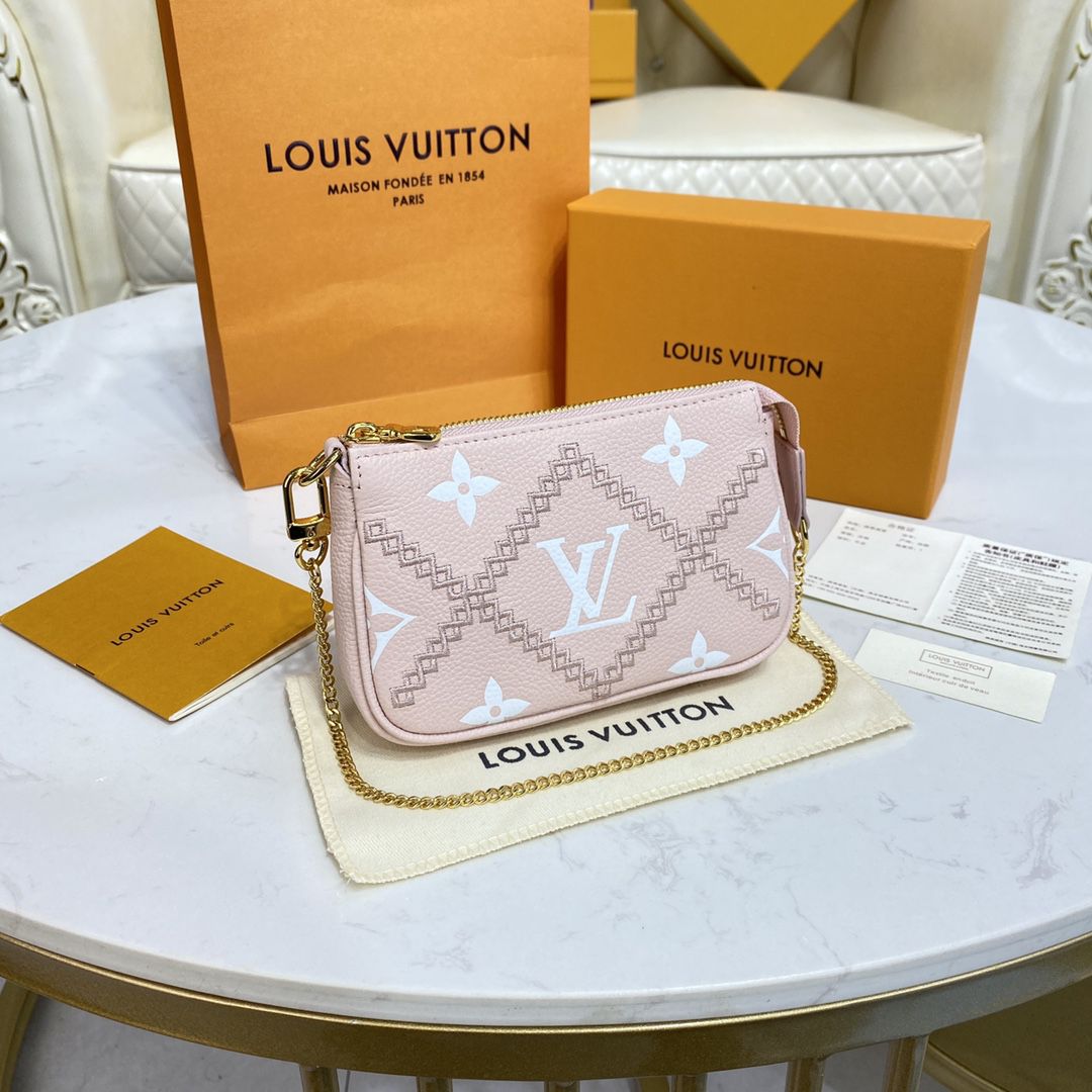 #m81140 l**is V*t*n monogram empreinte broderies mini pochette accessoires