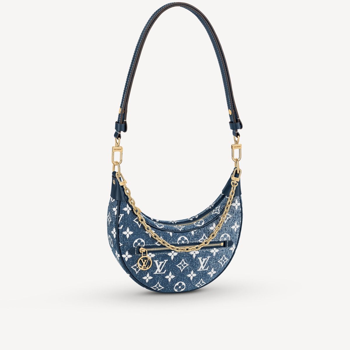 #m81166 l**is V*t*n monogram denim loop baguette handbag