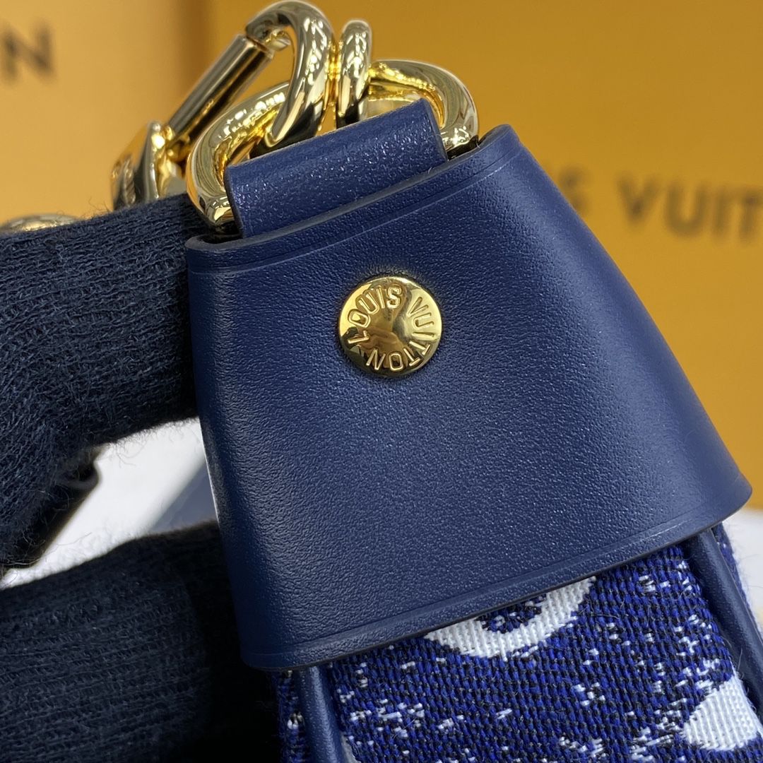 #m81166 l**is V*t*n monogram denim loop baguette handbag