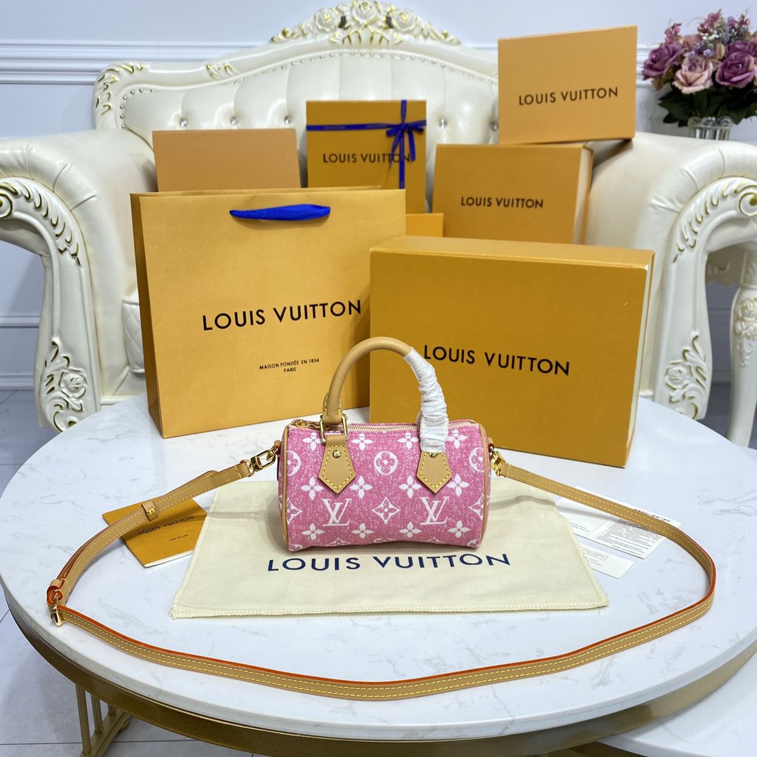 #m81213 l**is V*t*n monogram jacquard denim nano speedy