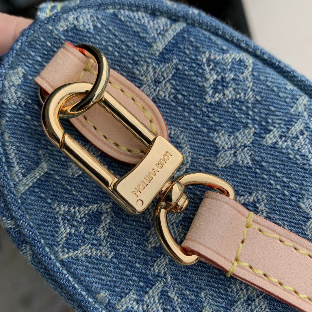 m82950 l**is V*t*n monogram denim nano speedy handbag