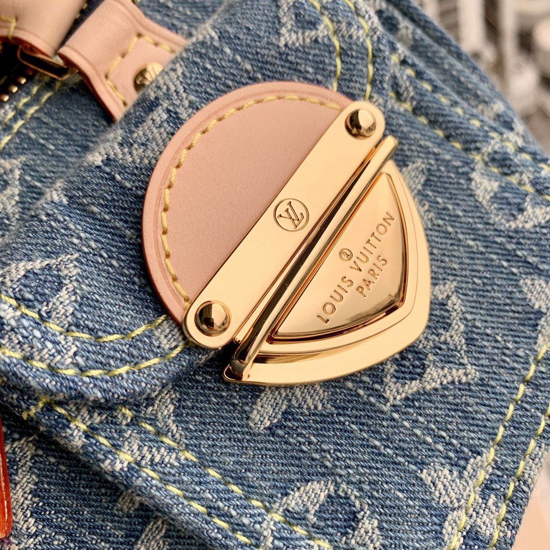 m82950 l**is V*t*n monogram denim nano speedy handbag