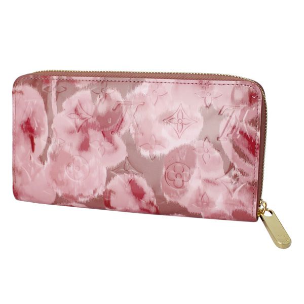 ＃m90020 l**is V*t*n monogram vernis embossed zippy wallet suede rose