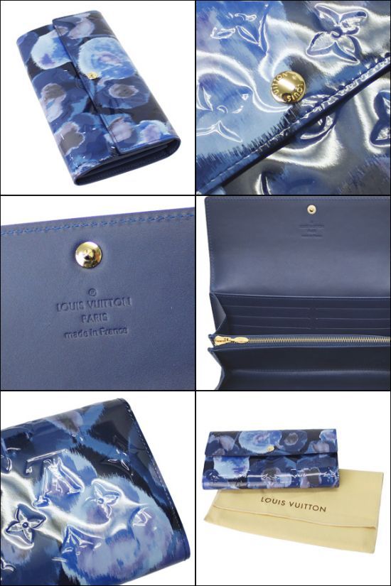 #m90021 l**is V*t*n monogram vernis sarah wallet grand bleu