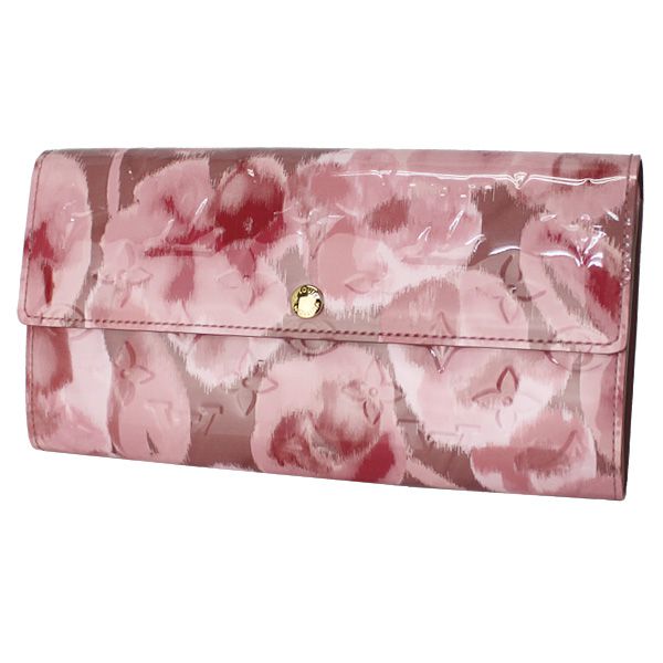 #m90023 l**is V*t*n monogram vernis sarah wallet ﹣rose