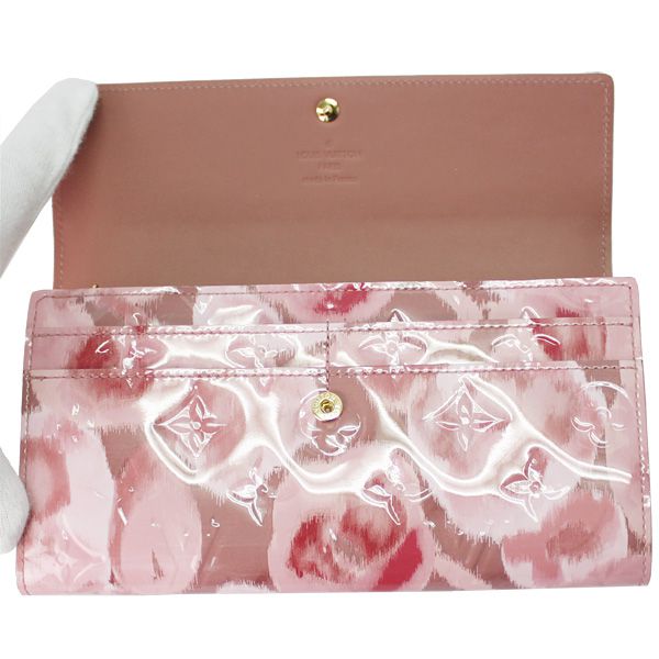 #m90023 l**is V*t*n monogram vernis sarah wallet ﹣rose