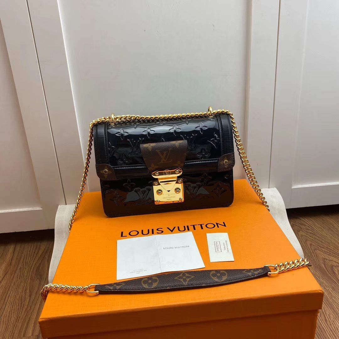 #m90516 l**is V*t*n lv wynwood chain bag-black