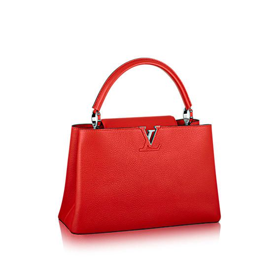 #m94631 l**is V*t*n capucines mm handbag-red