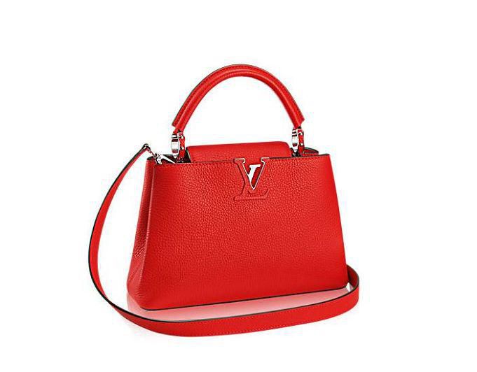 #m94631 l**is V*t*n capucines mm handbag-red