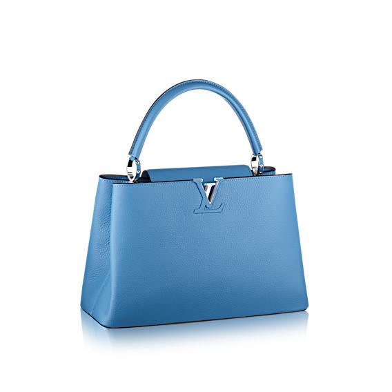 #m94663 l**is V*t*n capucines mm handbag -bleuet