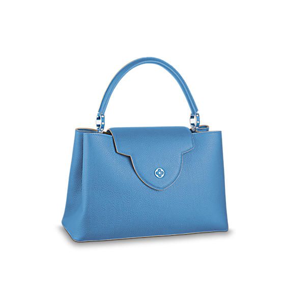 #m94663 l**is V*t*n capucines mm handbag -bleuet