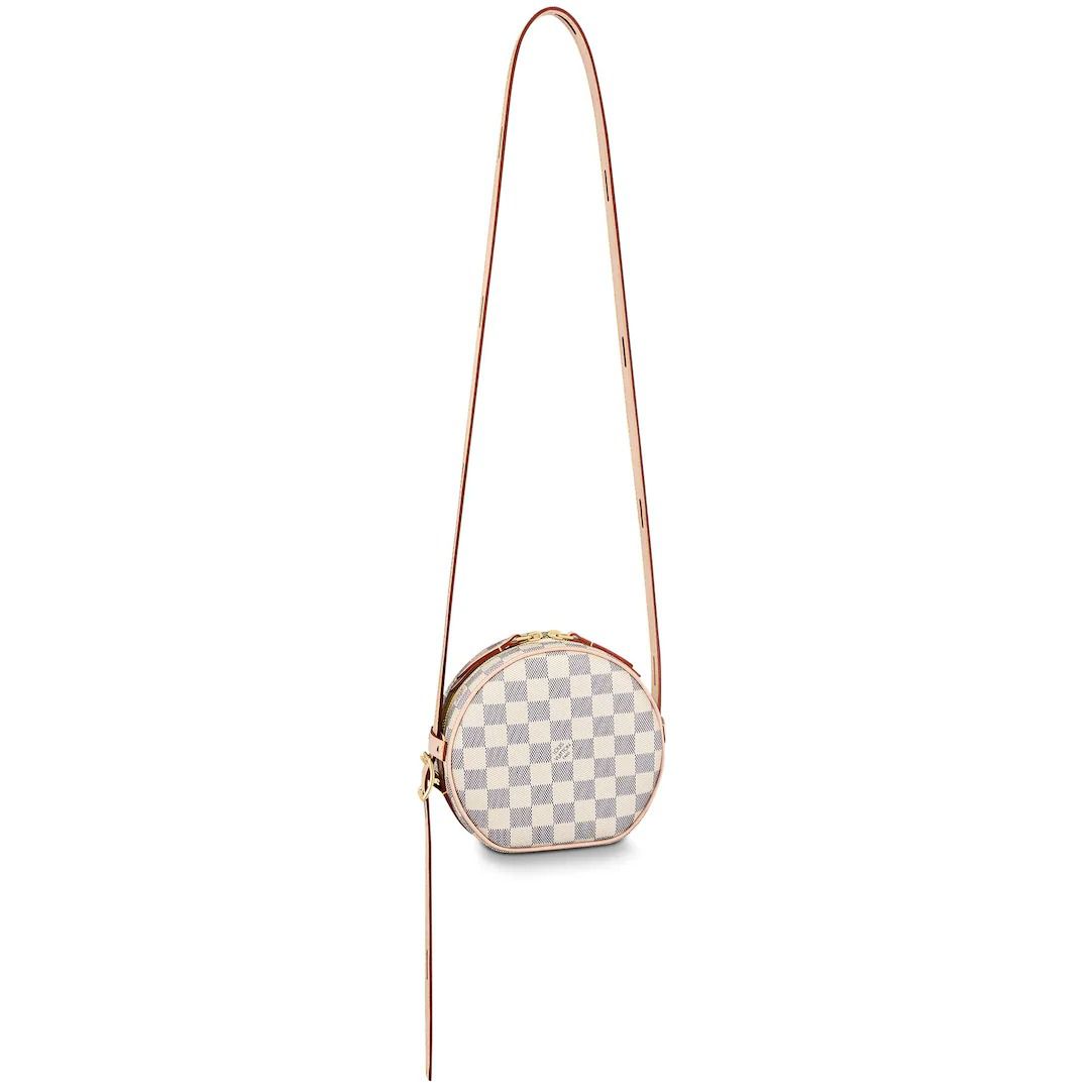 #n40333 l**is V*t*n damier azur boîte chapeau souple pm