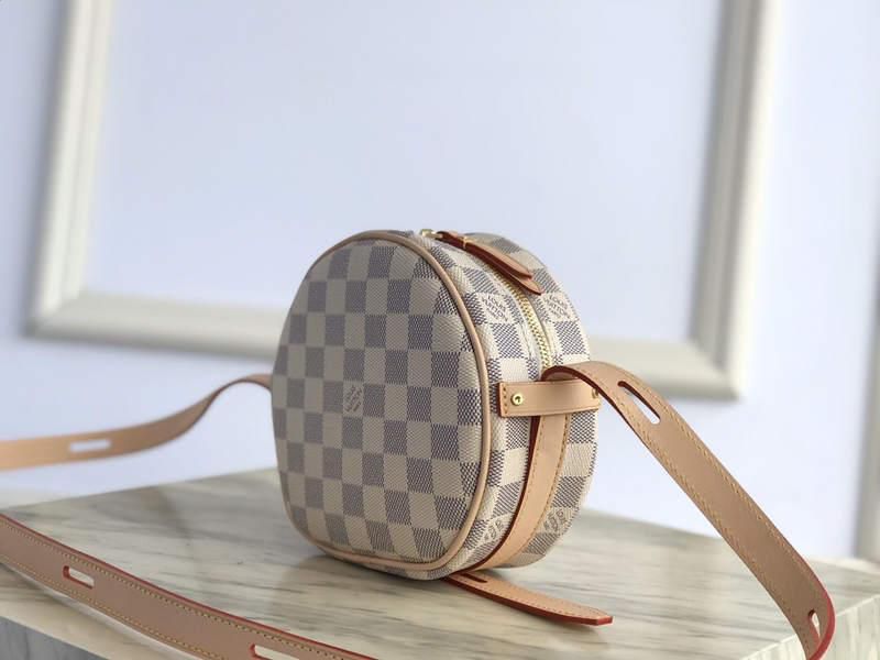 #n40333 l**is V*t*n damier azur boîte chapeau souple pm