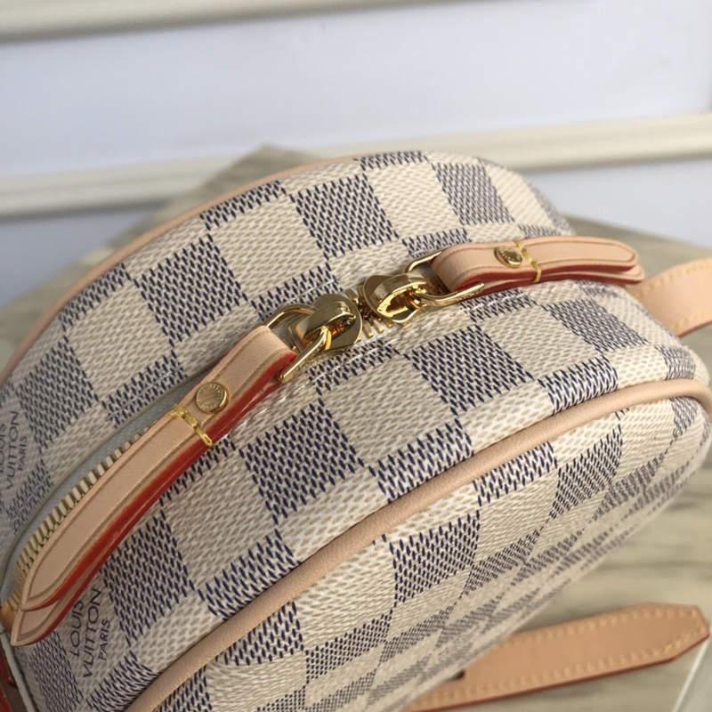 #n40333 l**is V*t*n damier azur boîte chapeau souple pm