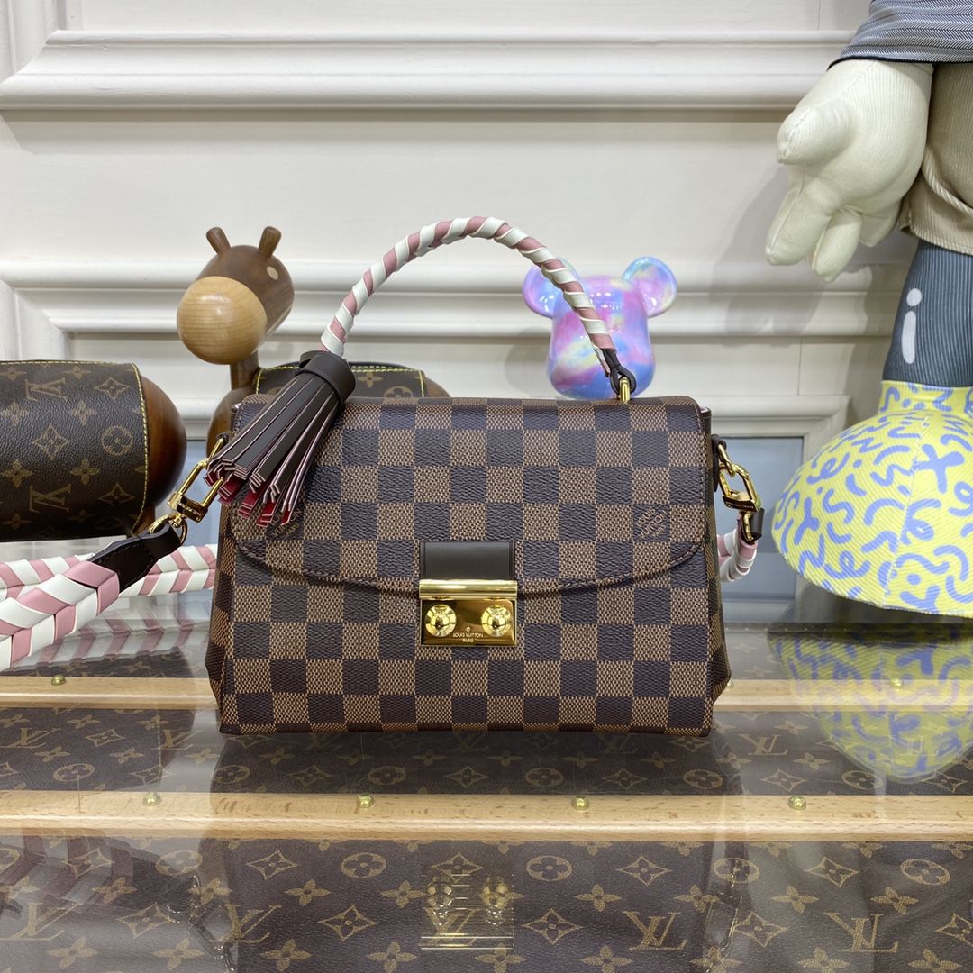 #n40451 l**is V*t*n damier ebene croisette bag