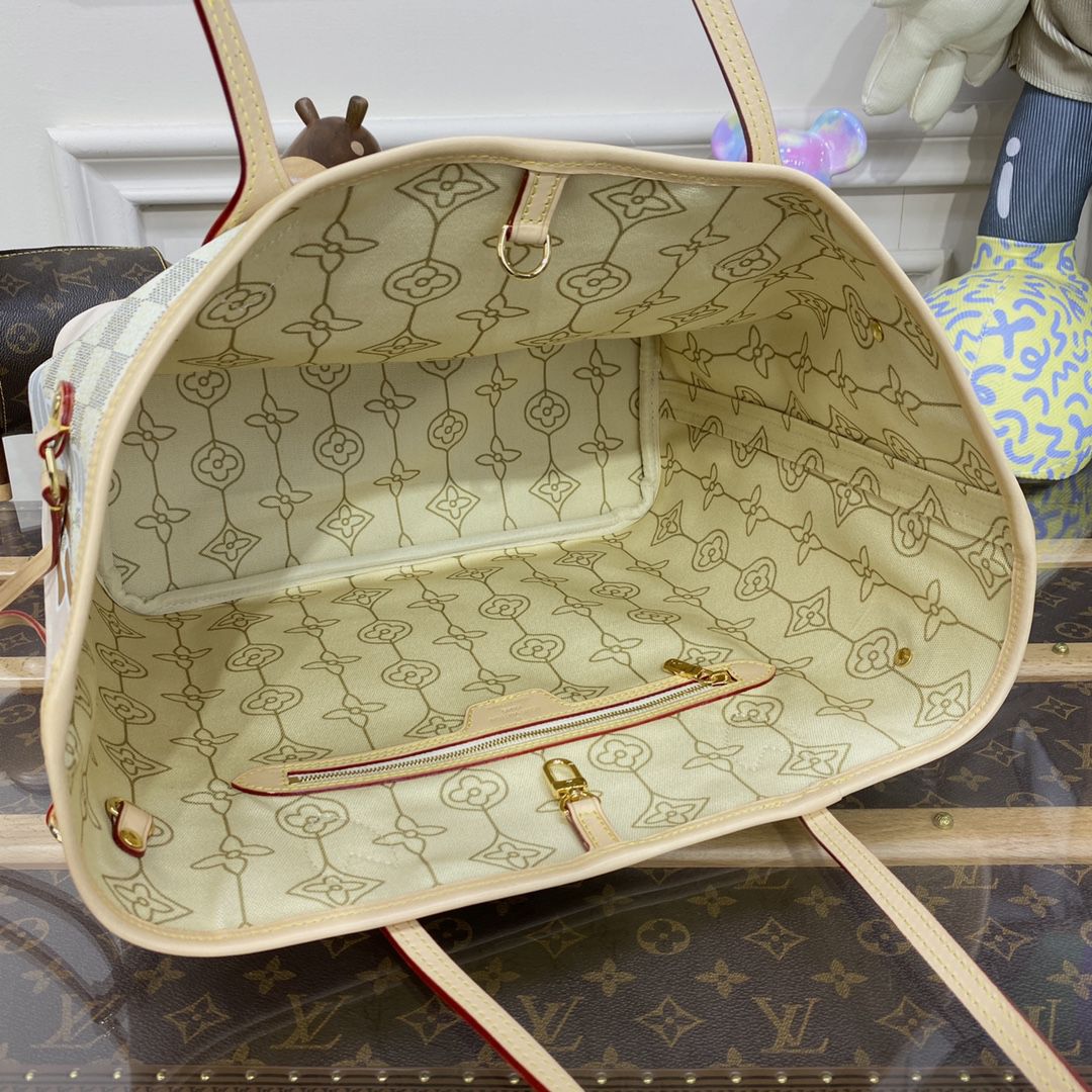 #n40471 l**is V*t*n damier azur neverfull mm tote bag