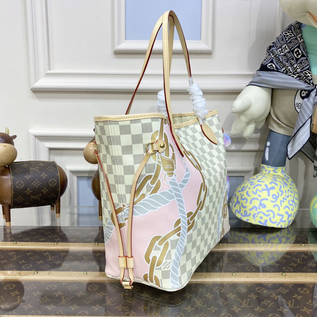 #n40471 l**is V*t*n damier azur neverfull mm tote bag