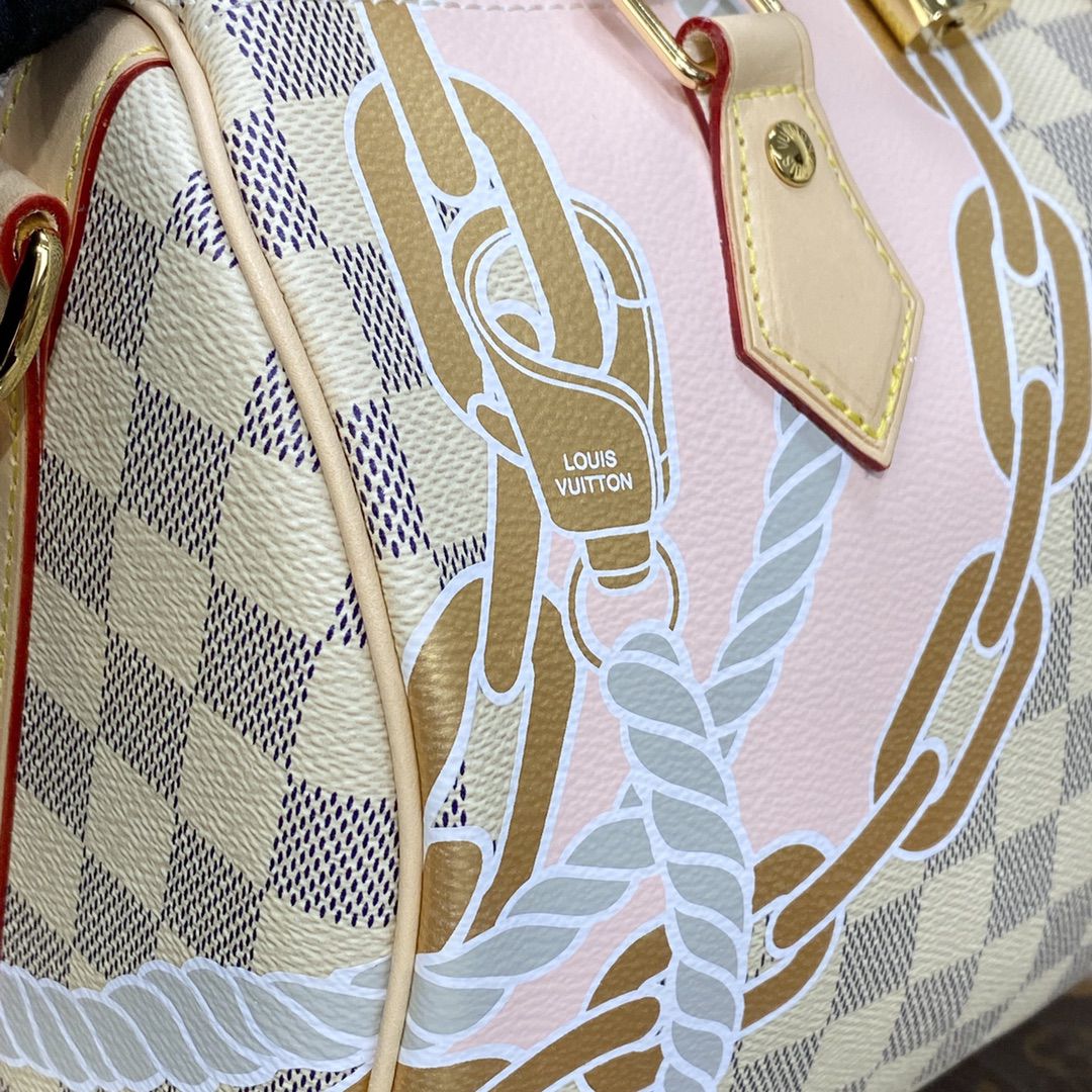 #n40473 l**is V*t*n damier azur speedy bandoulière 25