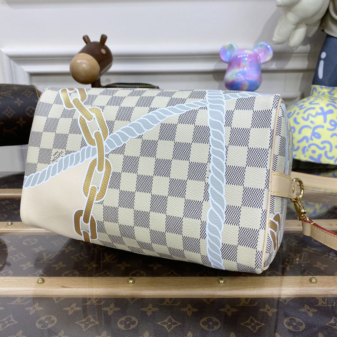 #n40473 l**is V*t*n damier azur speedy bandoulière 25