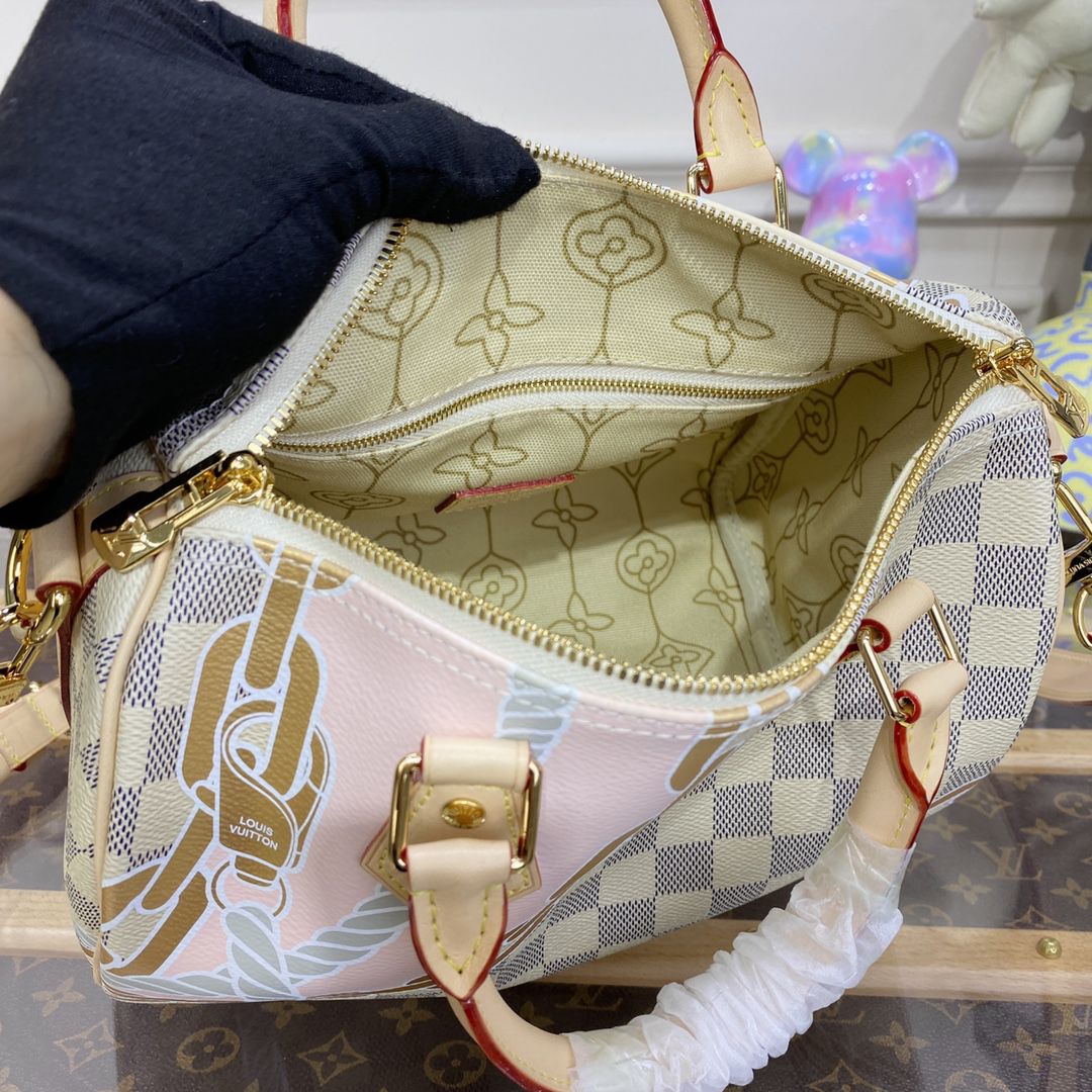#n40473 l**is V*t*n damier azur speedy bandoulière 25