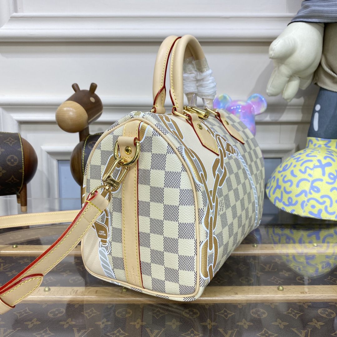 #n40473 l**is V*t*n damier azur speedy bandoulière 25