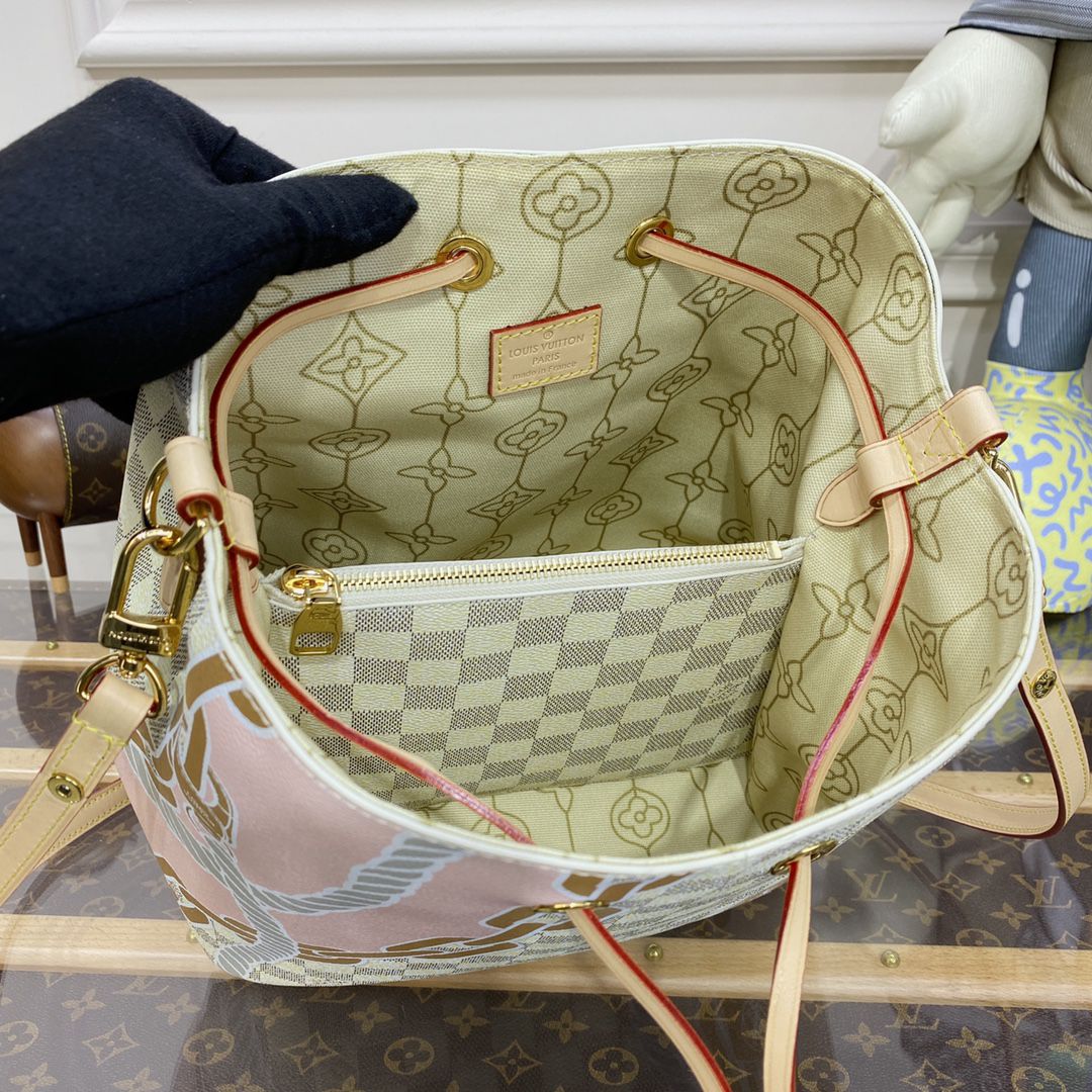 #n40474 l**is V*t*n damier azur néonoé mm bucket bag