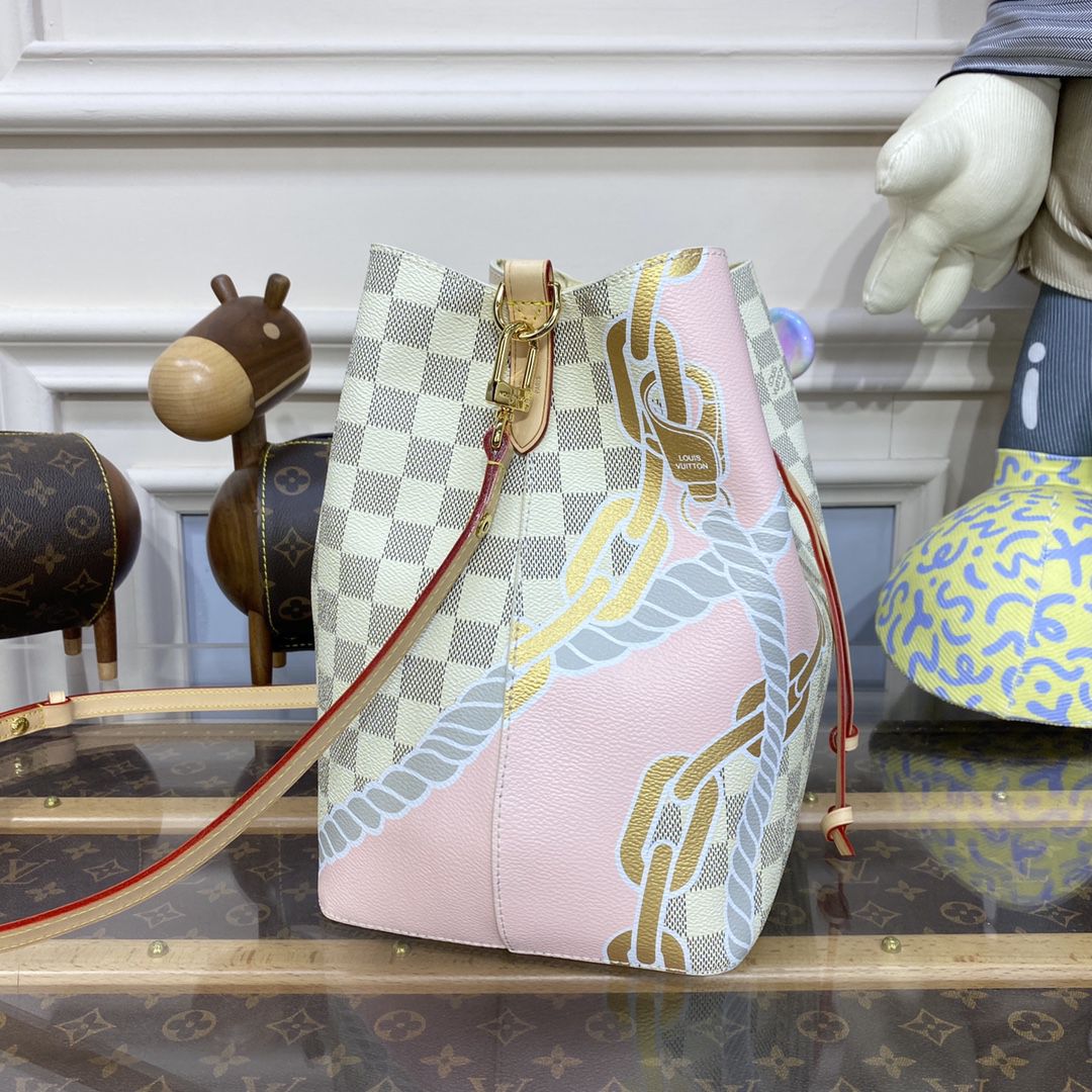 #n40474 l**is V*t*n damier azur néonoé mm bucket bag