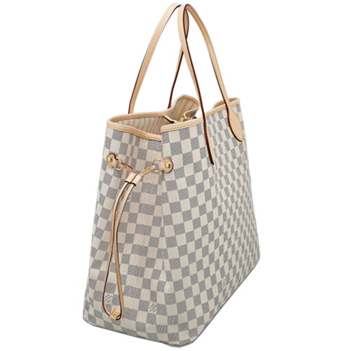 n41360 l**is V*t*n damier azur canvas neverfull gm