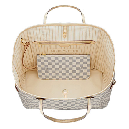 n41360 l**is V*t*n damier azur canvas neverfull gm