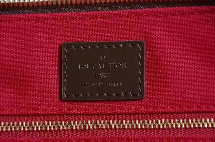 #n41596 l**is V*t*n 2016 damier canvas caissa clutch- cherry