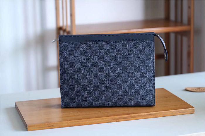 #n41696 l**is V*t*n 2018 men pochette voyage mm damier graphite canvas