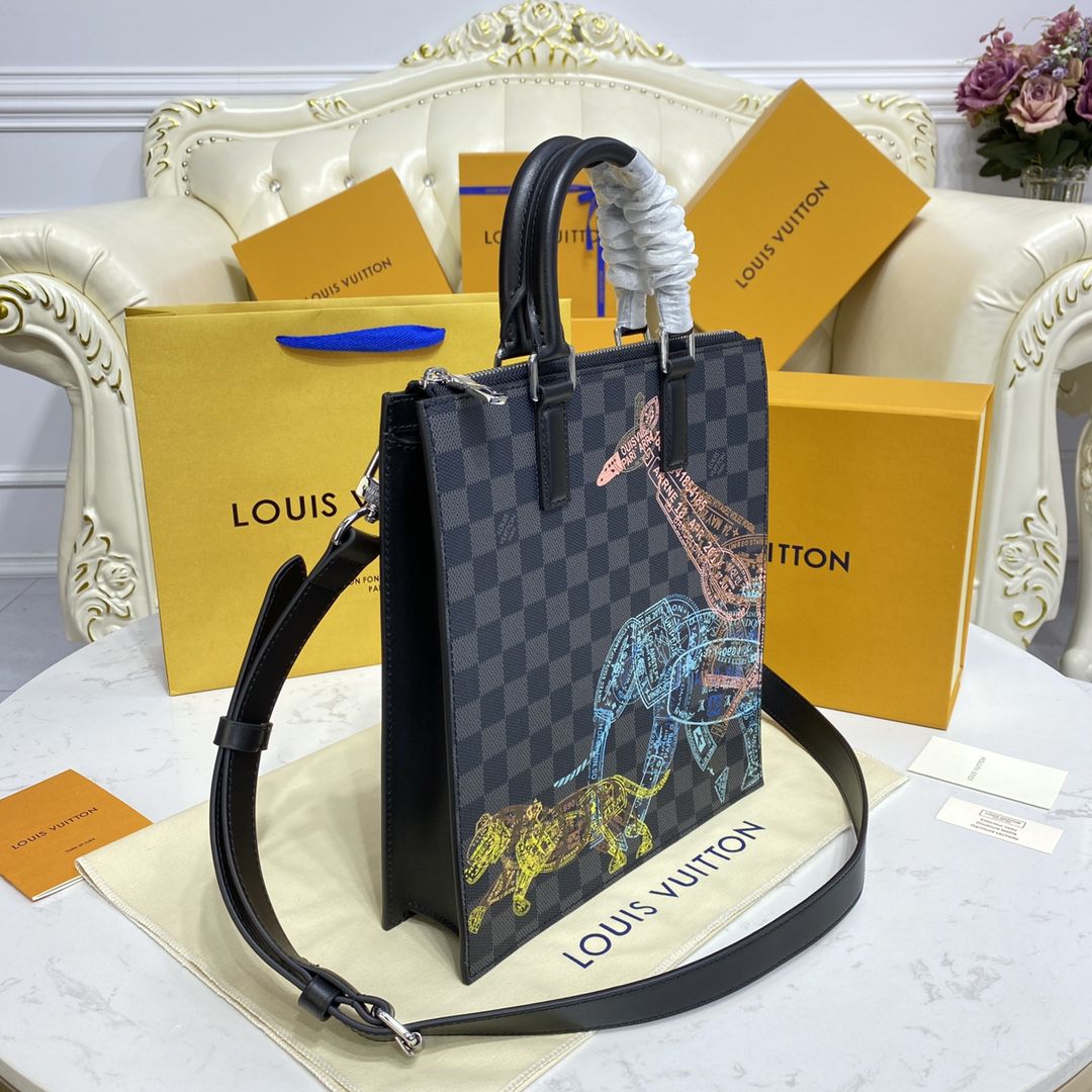 #n45276 l**is V*t*n damier graphite sac plat cross bag