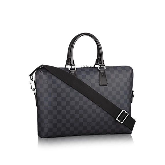 #n48224 l**is V*t*n damier graphite porte documents jour 15" laptop bag