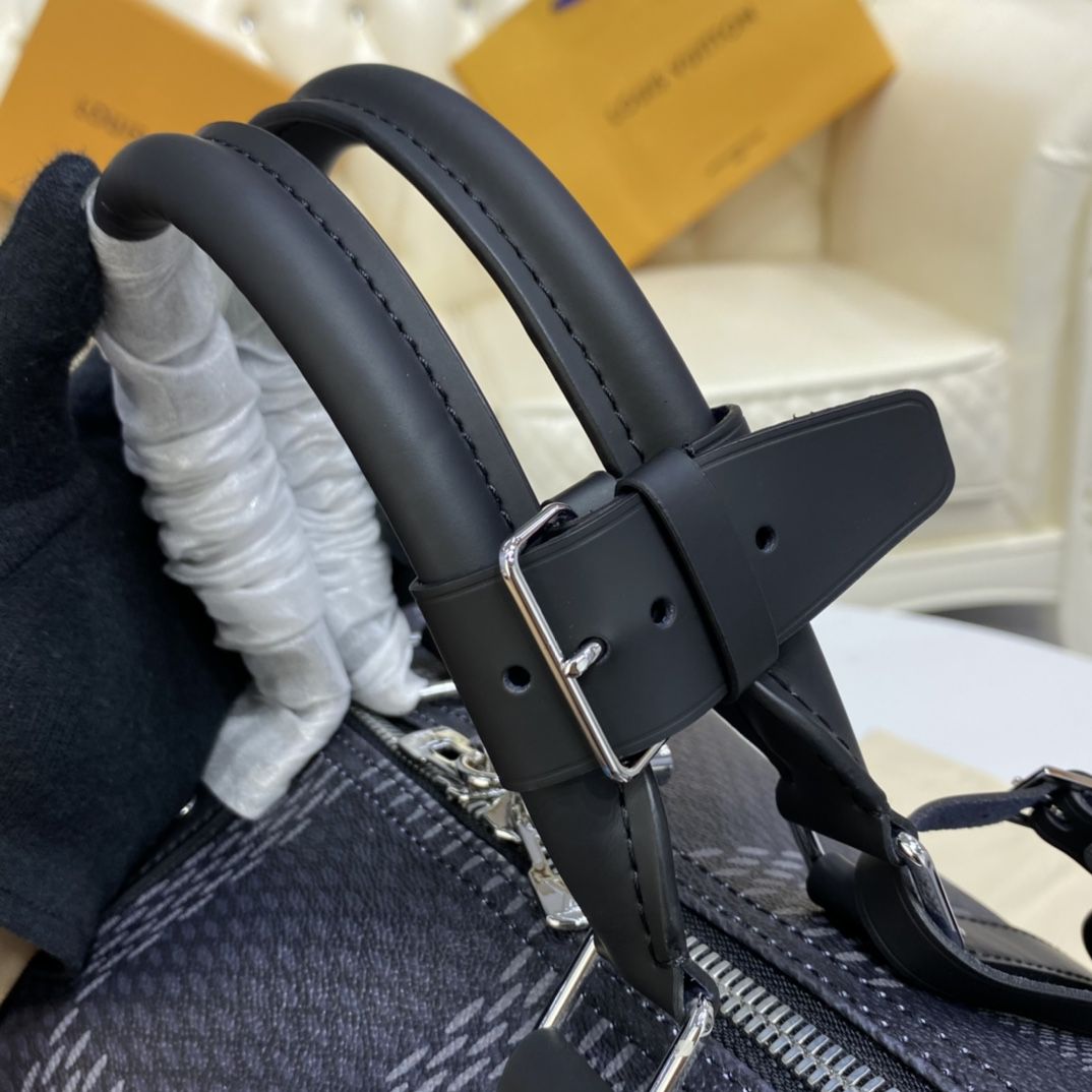 #n50016 l**is V*t*n damier graphite 3d keepall bandouliere 50