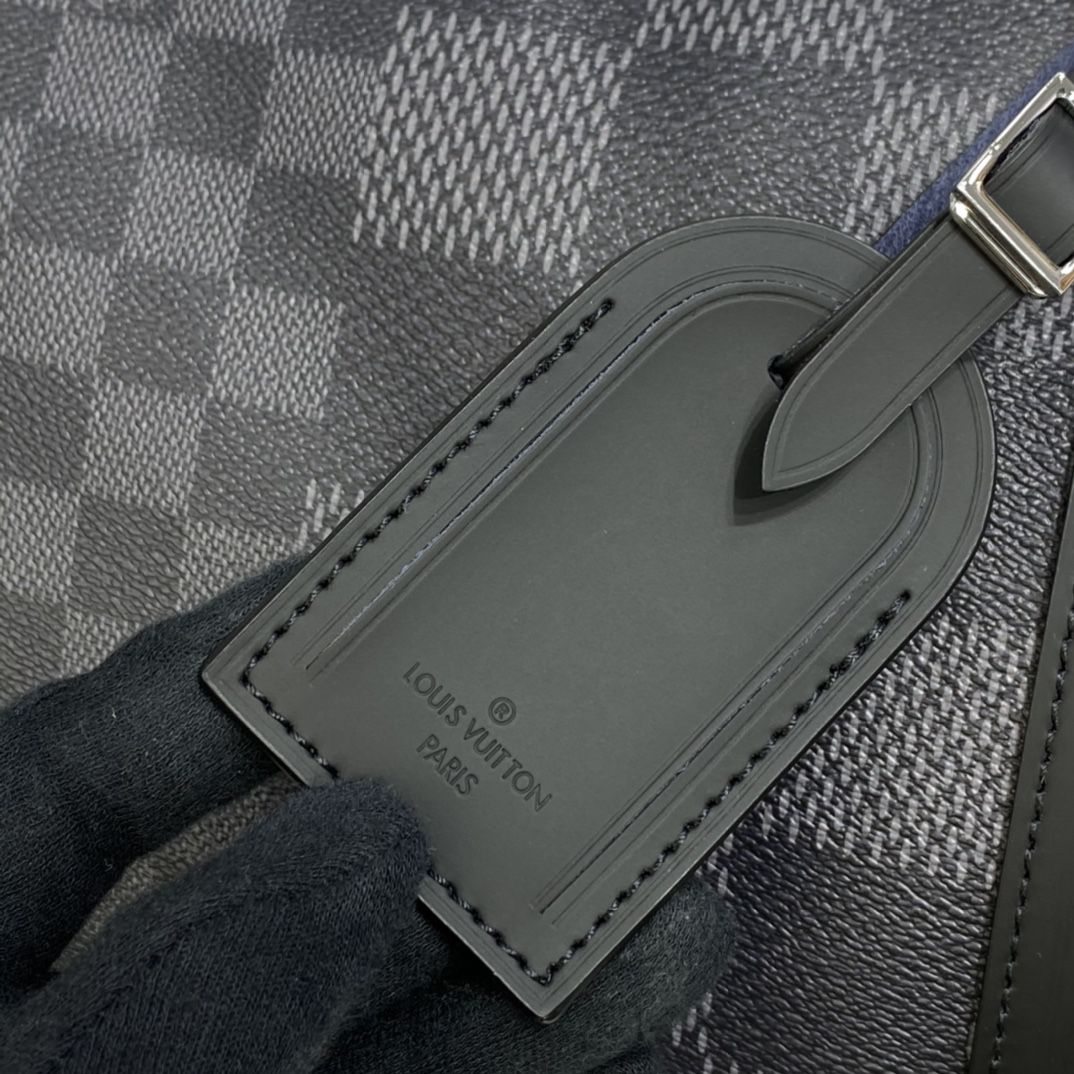 #n50016 l**is V*t*n damier graphite 3d keepall bandouliere 50