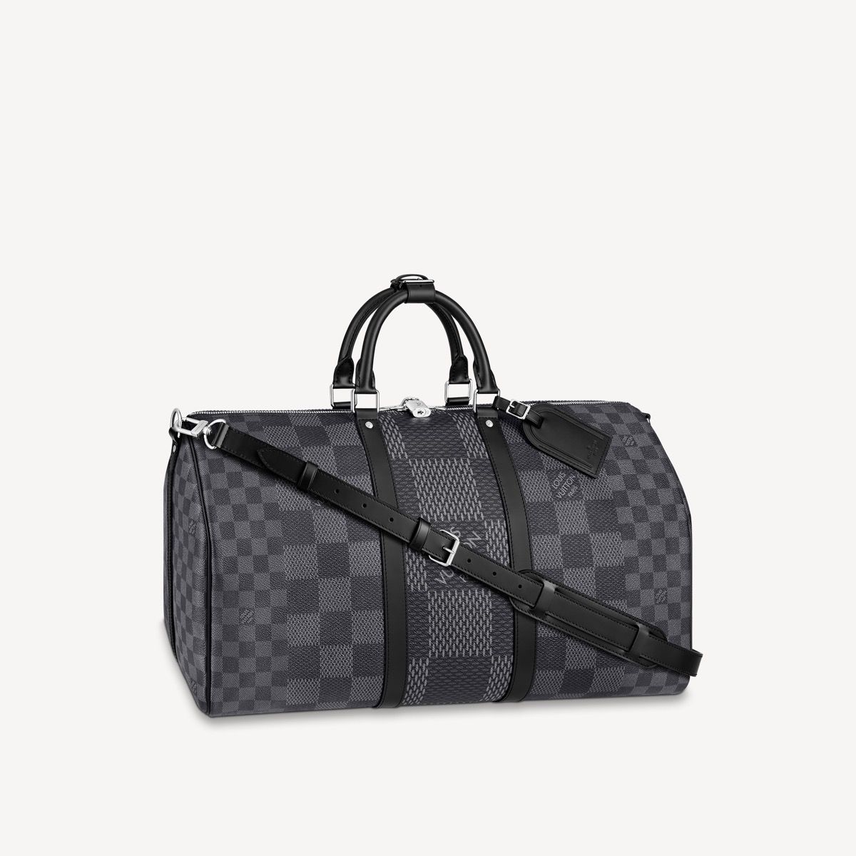 #n50016 l**is V*t*n damier graphite 3d keepall bandouliere 50
