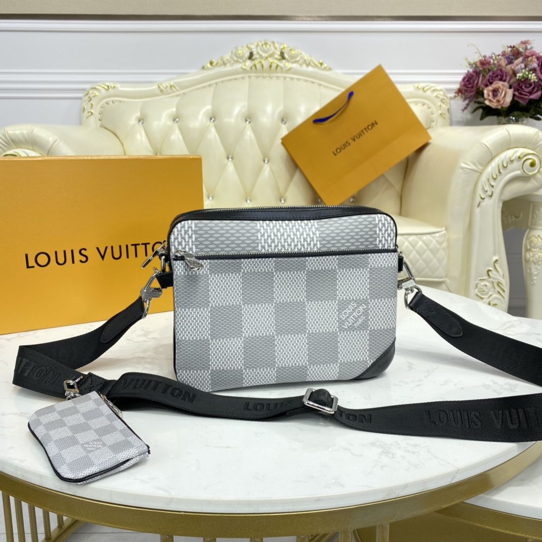 #n50027 l**is V*t*n damier graphite trio messenger