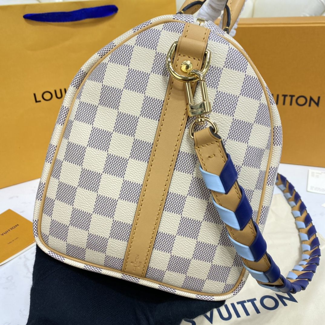#n50054 l**is V*t*n damier azur speedy bandoulière 30