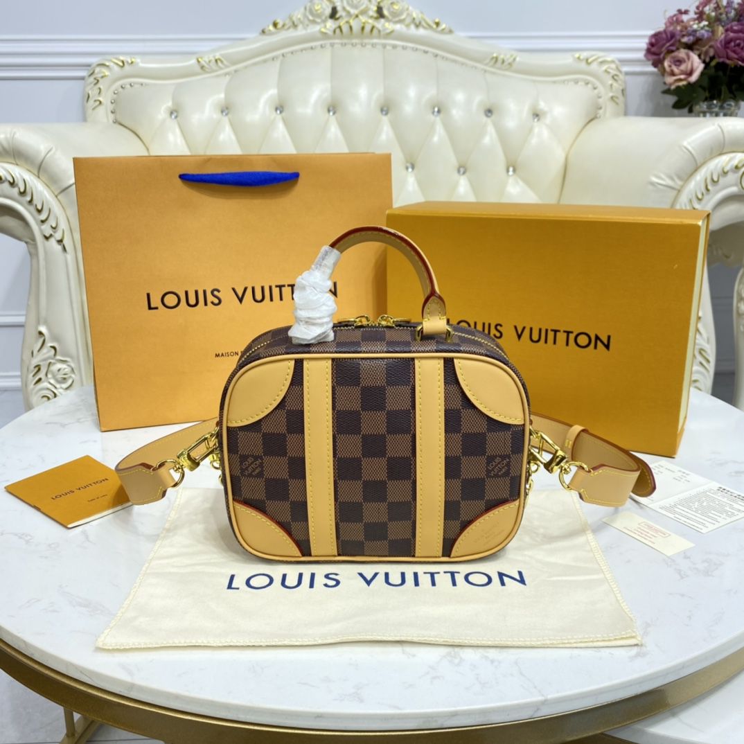 #n50065 l**is V*t*n damier ebene valisette souple bb handbag