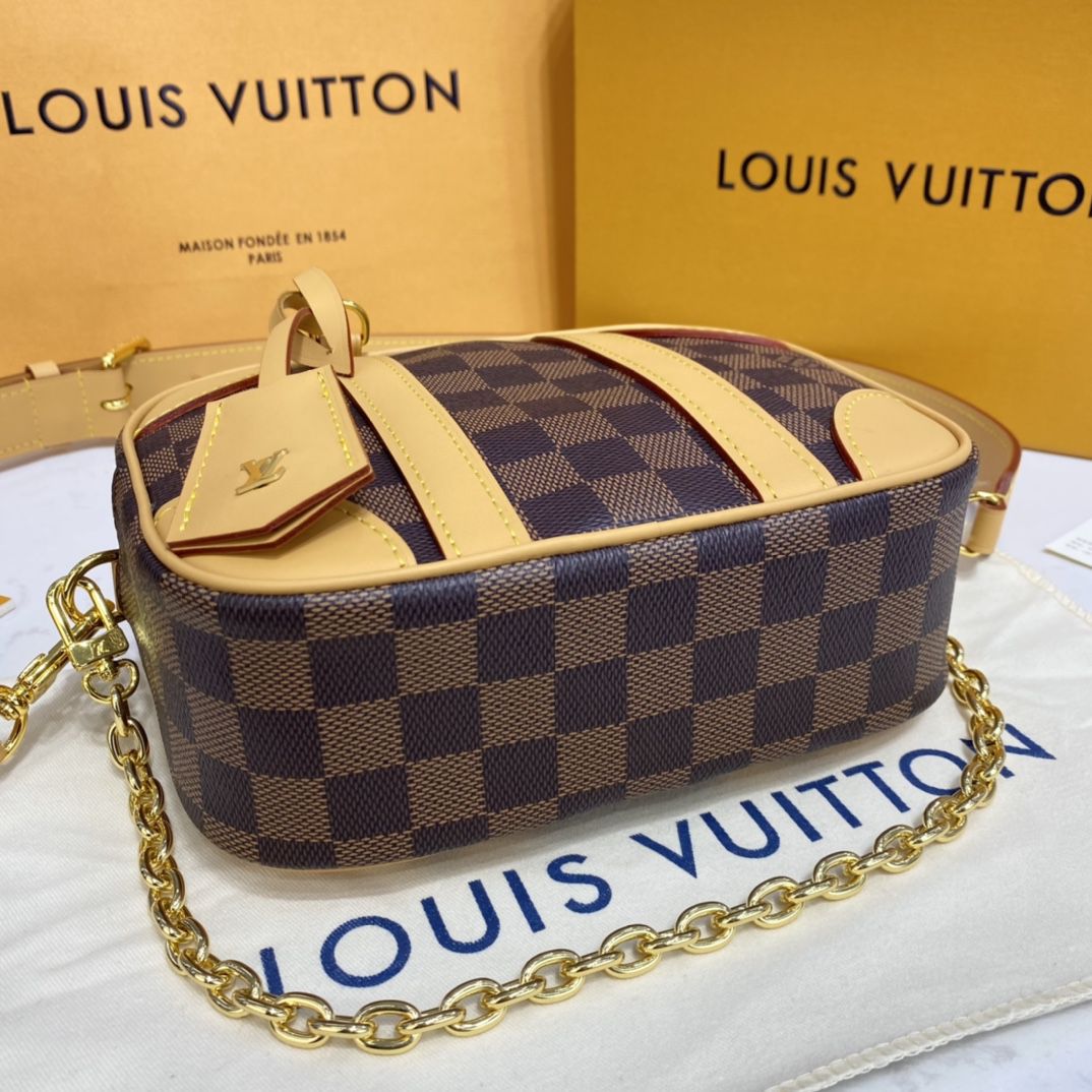 #n50065 l**is V*t*n damier ebene valisette souple bb handbag