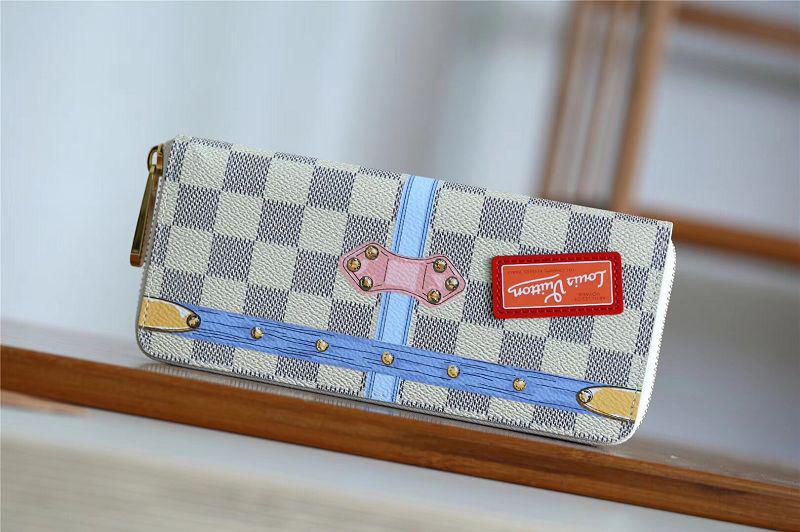 n60109 l**is V*t*n 2018 premium summer damier azur clémence wallet