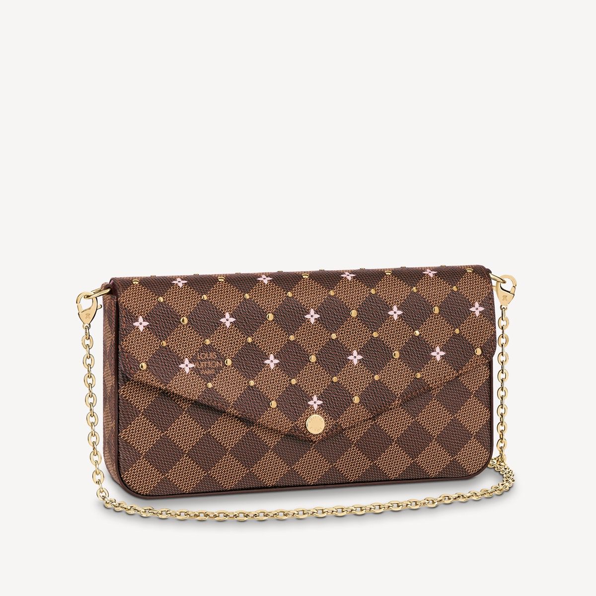 #n60474 l**is V*t*n damier ebene studs special edition félicie pochette