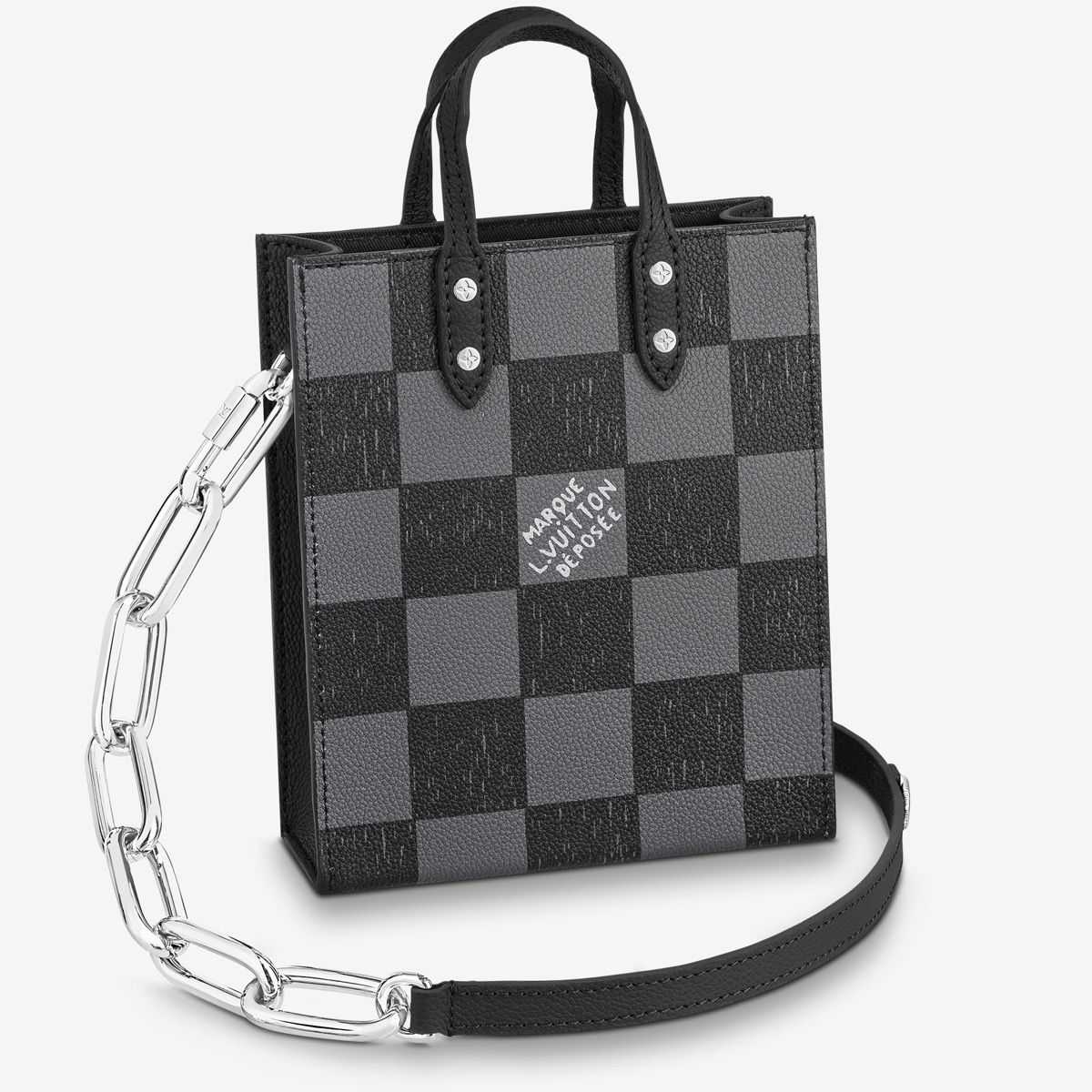#n60479 l**is V*t*n damier checkerboard  sac plat xs bag